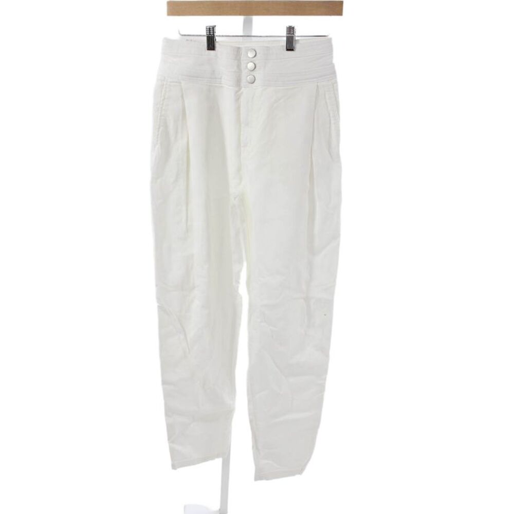J Brand Womens Tapered Jeans White Mid Rise Cotton Size 26